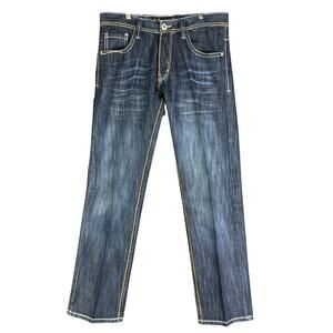 Southpole Premium Arc‎ Stitch Pockets Y2K Hip Hop Denim Jean Pants Blue Mens 34